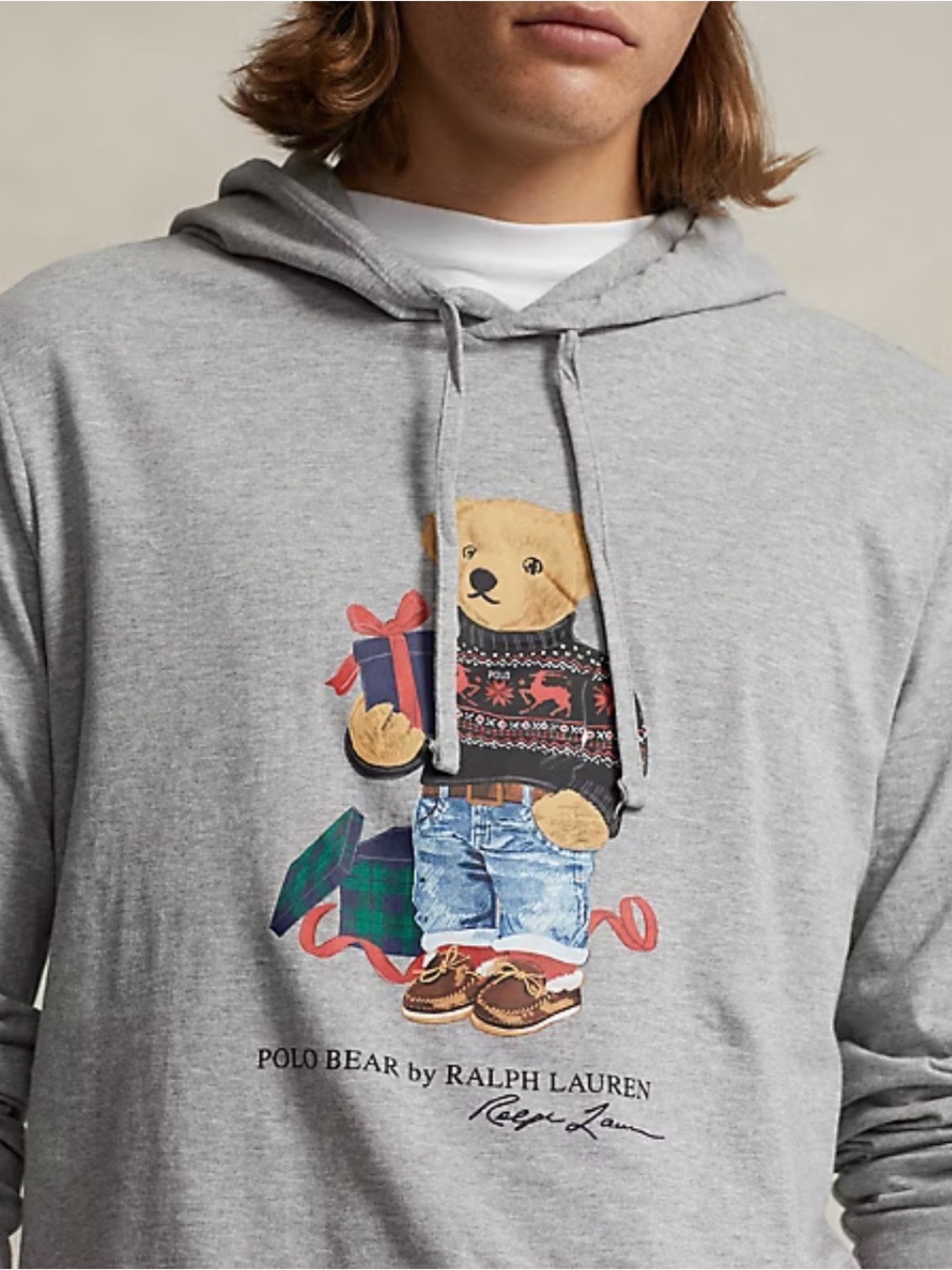 Ralph Lauren Polo Bear Jersey Hooded T-Shirt - Picture 2 of 7